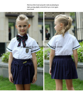 Good Quality Short Sleeve Pupil School Uniform Suit Summer Wear